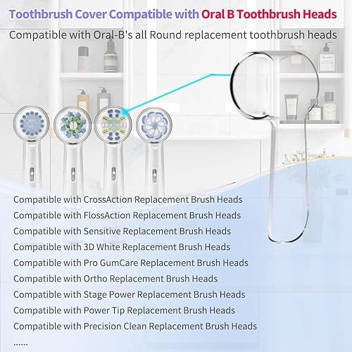 Miniatura 2 de 12 fundas reutilizables para cepillos de dientes compatibles con cabezales de cepillo de dientes eléctricos Oral B para un mejor cepillado y