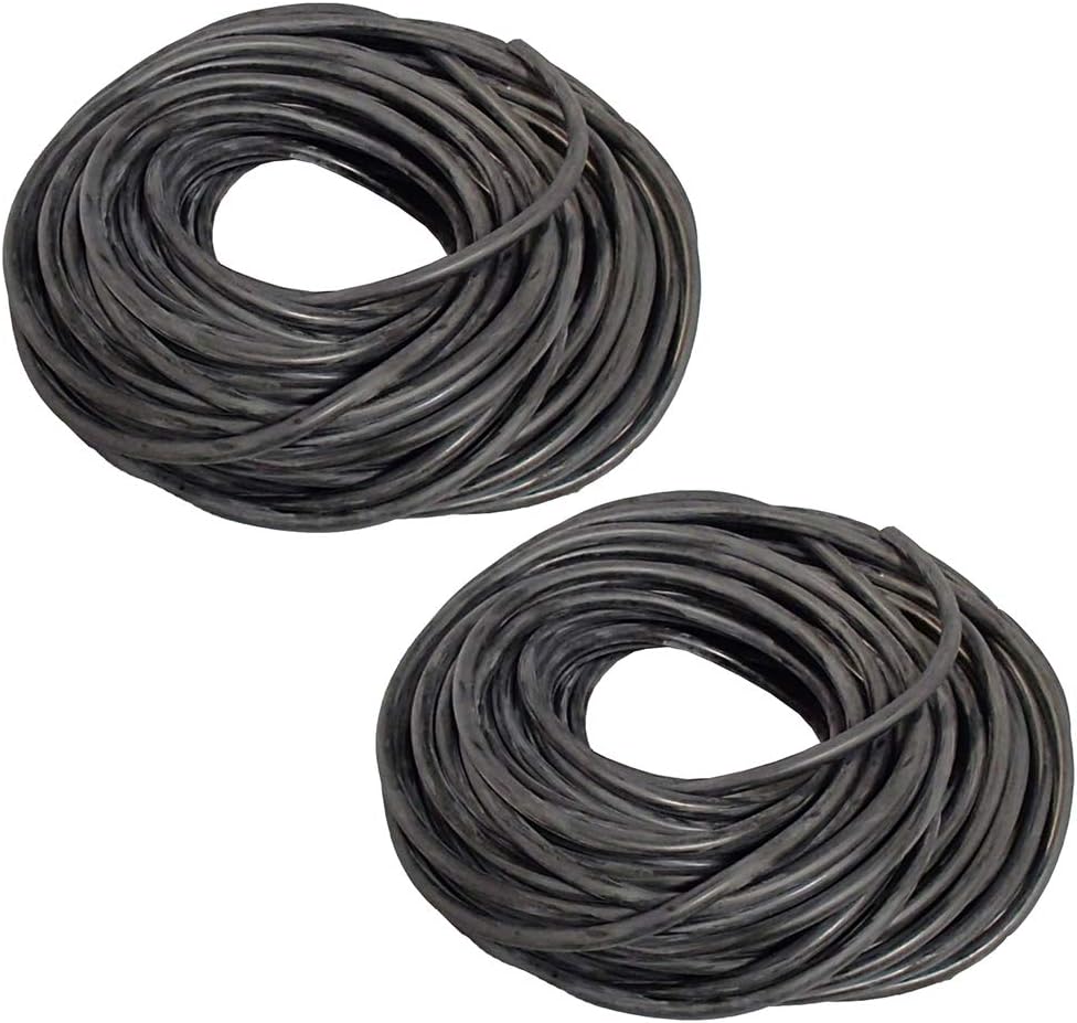 2 Rolls Rubber Rope 7/16" 300' Solid Truck Trailer Tarp Tie Down Bungee Strap