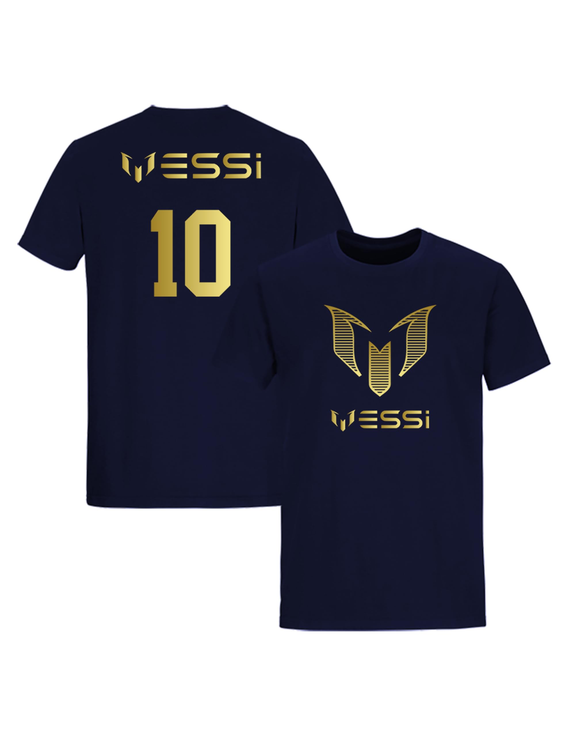 Daily Apparel Inspired Messi #10 Goat Unisex Soccer T-Shirt - Inspired Jersey Design | Ideal Football Gift for Kids & Adults Navy