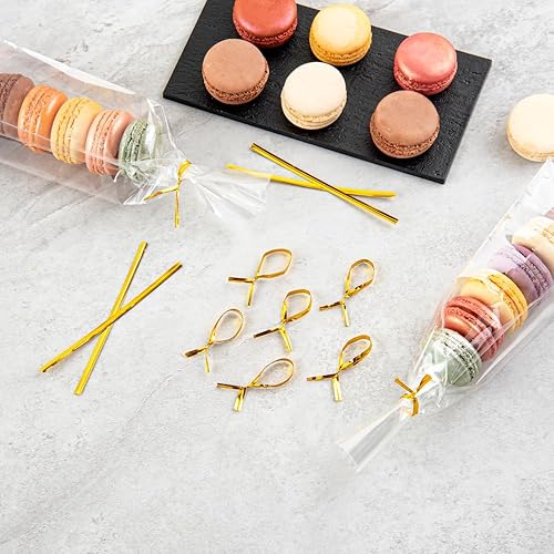 Miniatura 3 de Restaurantware Bag Tek - Lazos giratorios de 4 pulgadas para bolsas de golosinas, 500 lazos duraderos para bolsas de café, flexibles, alambre de