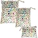 Damero Sac à Couche de Bébé à Fermeture Eclair Etanche Réutilisable Lavable 3pcs Chaque Paquet Sac à Couches Organiseur des Couches, Jungle