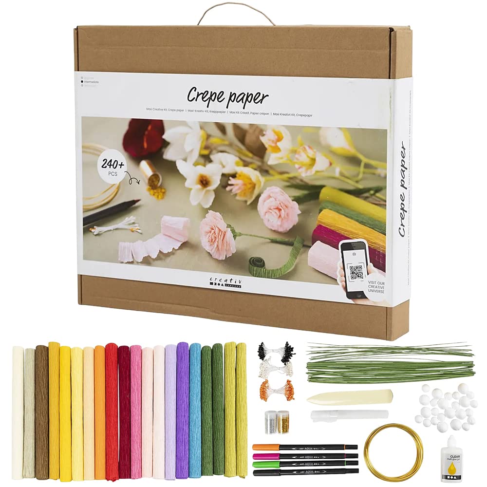 Crafty Capers Big Bouquet Crepe Paper Flower Arrangement Craft Kit | Paper Flower Making