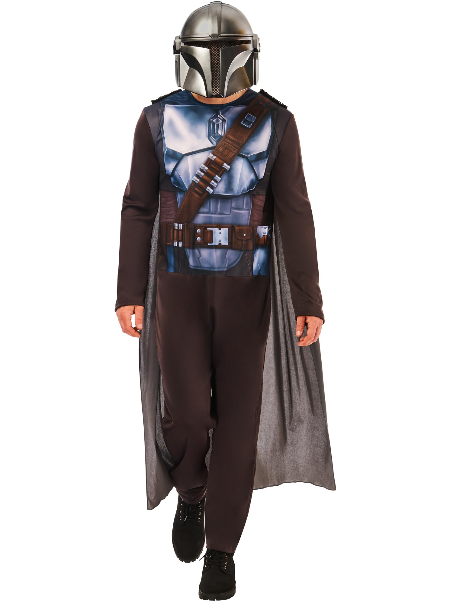 Rubies Disfraz Mandalorian Clásico para adultos, hombres y mujeres, Jumpsuit con detalles impresos, capa y máscara, Licencia Oficial Star Wars para Carnaval, fiestas, cosplay