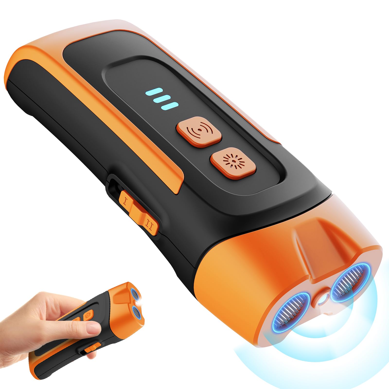 2026 Anti Barking Device for Dogs - 3 Modes Ultrasonic Dog Barking Deterrent Device -35Ft Ultrasonic Bark Stopper with LED -Rechargeable Stop Barking Dog Device Barkshield Bark Training Tool Anti-bark