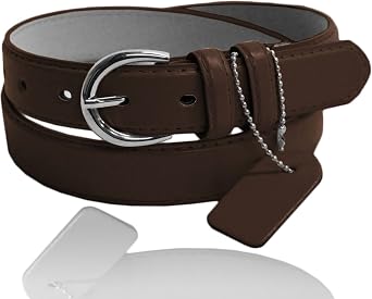 Eurofashion Womens Premium Leather Skinny Belt