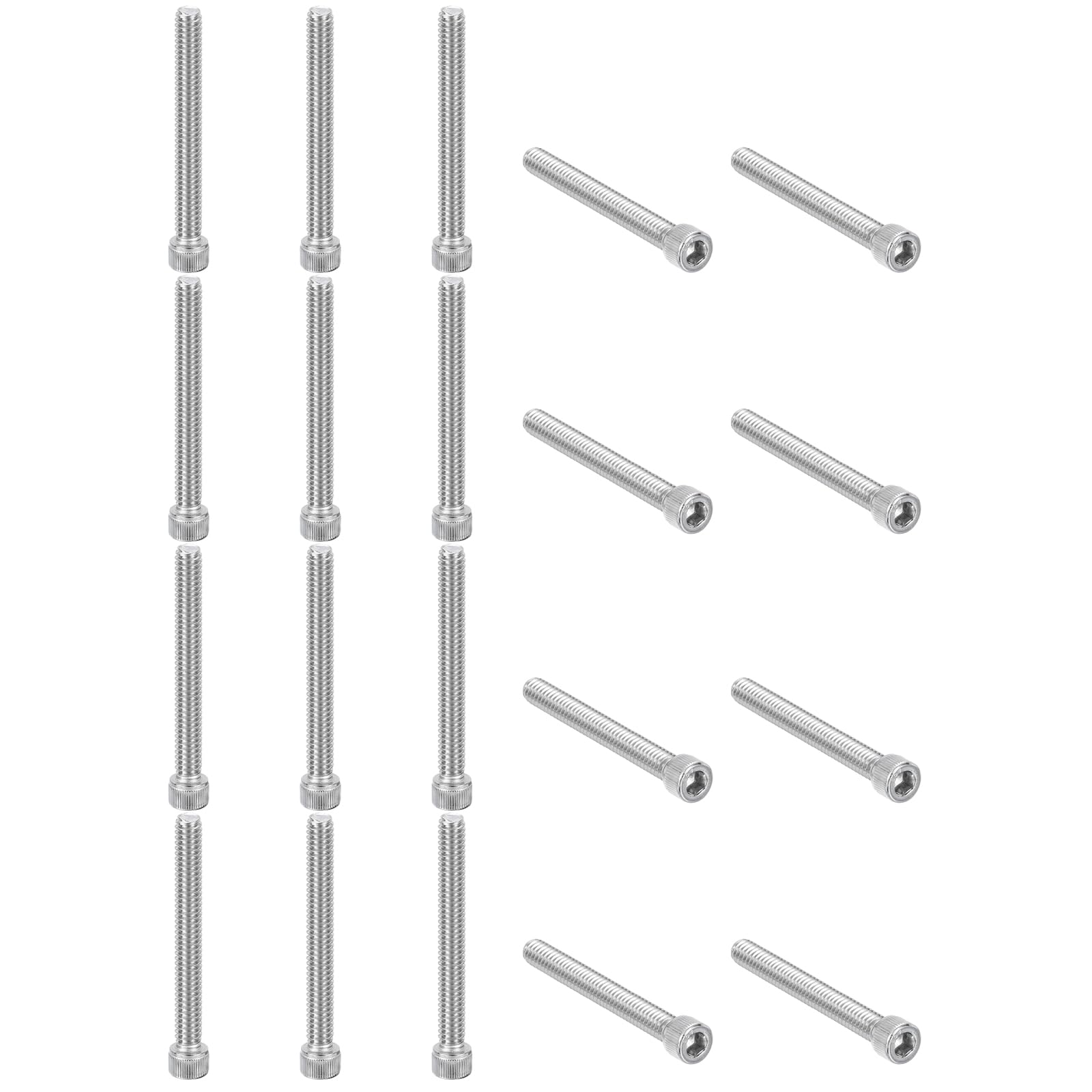 PATIKIL 1/4-20 x 2-1/4" Hex Socket Cap Head Screw Bolt, 20Pcs 304 Stainless Steel 18-8
