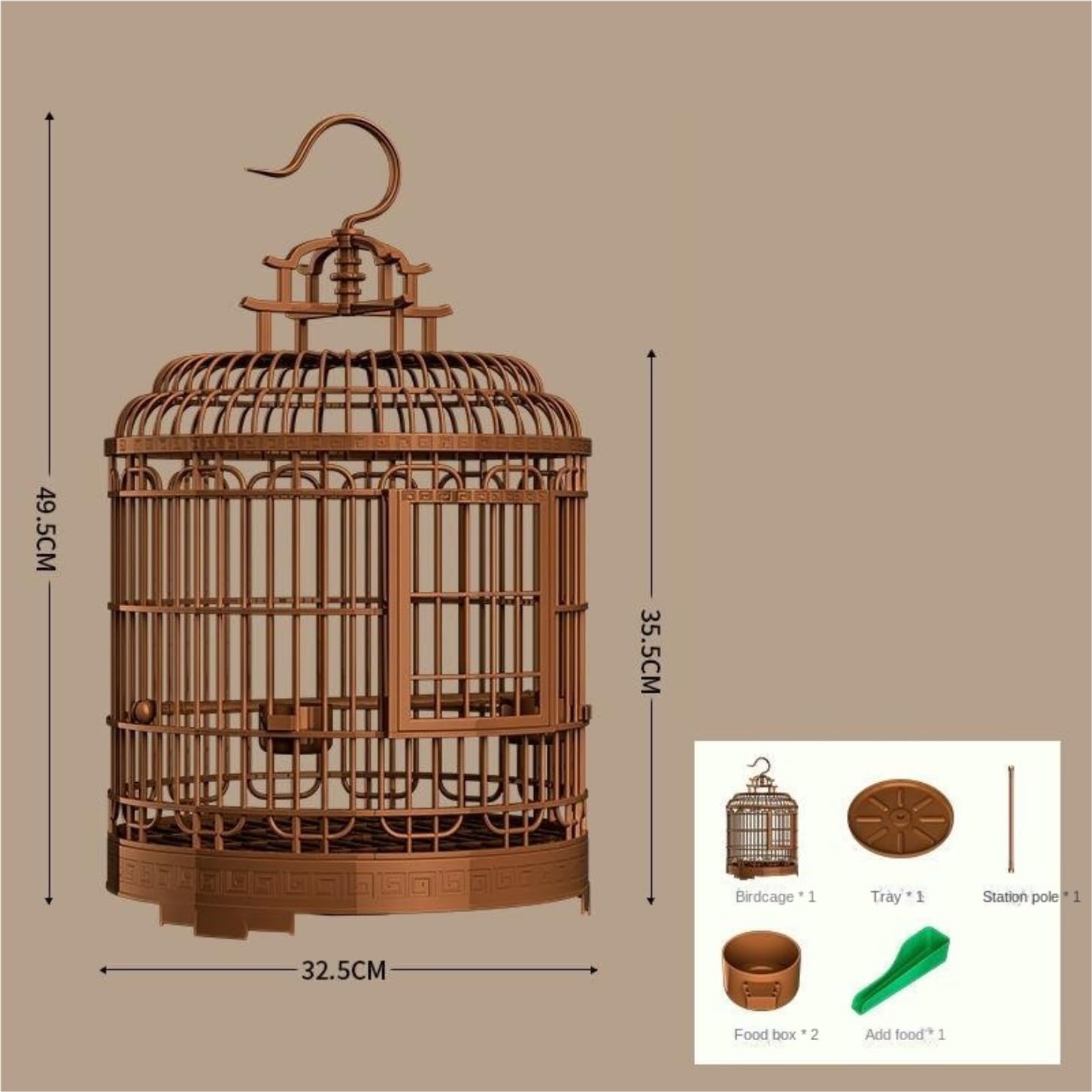 Gabbia per Uccelli Gabbia for Uccelli in Plastica, Portatile, da Viaggio, for Inseparabili, Calopsitte, Esterno Voliera