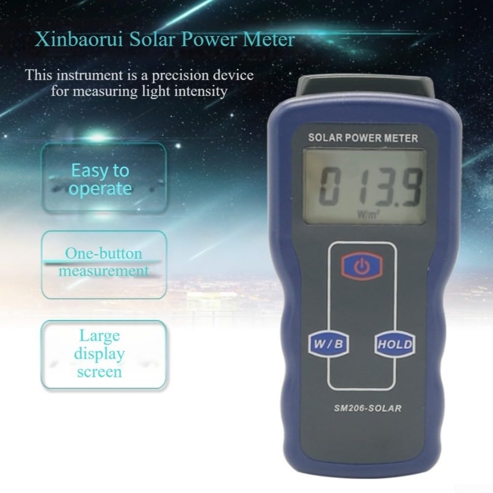 Misuratore di energia solare SM206 Tester di radiazione 0,1-3999 W/m²