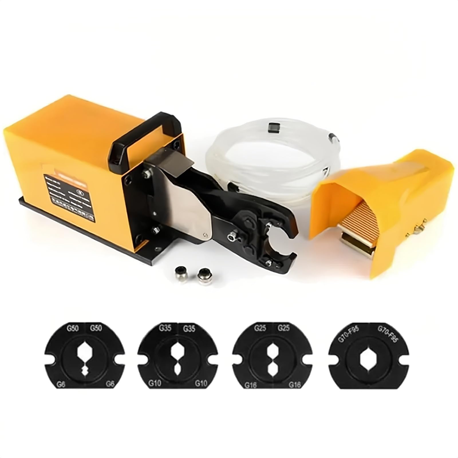 Máquina prensadora neumática, herramientas resistentes 6.0T con válvula de pie y juego de mandíbula para rango de crimpado de 6 a 70 mm² para múltiples aplicaciones