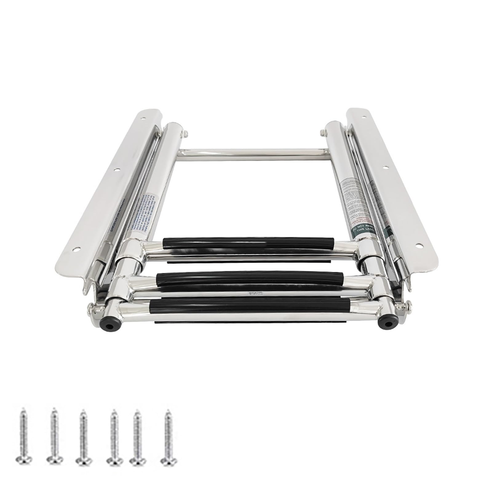 IEOWY Boat Ladder, 3 Step Telescoping Stainless Steel Ladder for Fishing and Yachting, Maximum Load Capacity 330lbs