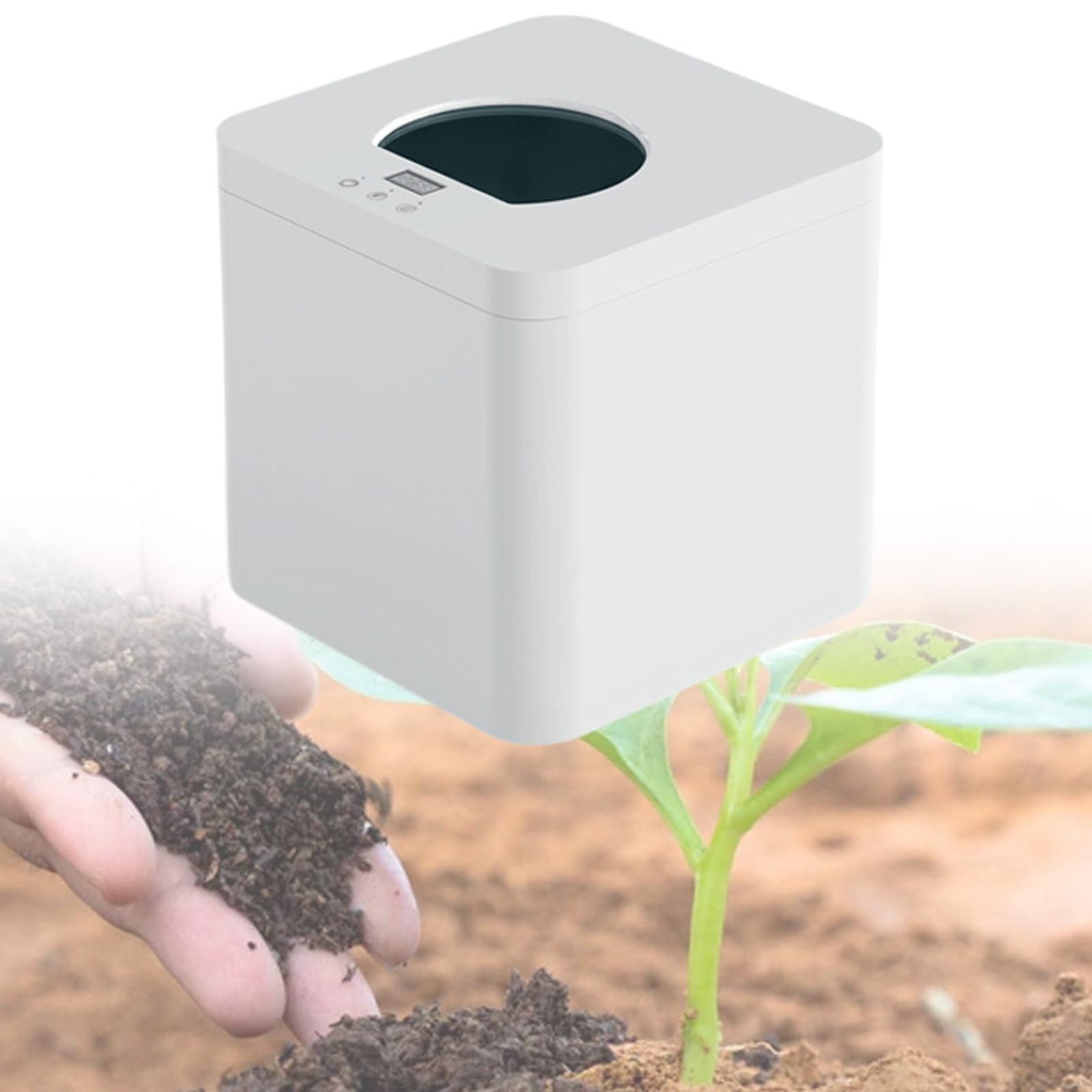 vnmudzeo Dual Mode Kitchen Intelligent Compost Bin,for Food Waste Disposal,0.87 Gal Household? Odourless Electric Composter,with Touch Button,110V