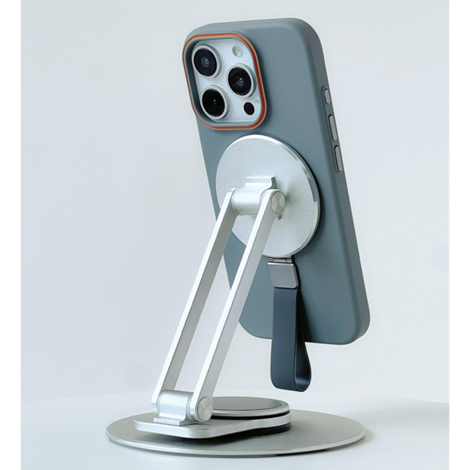 Funda rígida de PC con Soporte de Color sólido para iPhone 16 Pro MAX, Ultrafina, Tacto Suave, Carga inalámbrica (para iPhone 16 Pro MAX/Blanco)