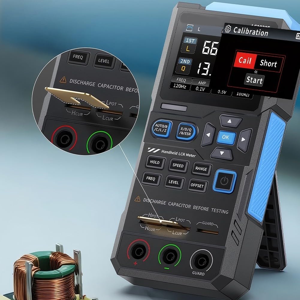 LC1020E Testeur numérique LCR Bridge Meter ESR pour mesure de résistance et d'inductance avec 5 fréquences de test Précision de 0,3 % 3 bornes 5 bornes (LC1020E en anglais)