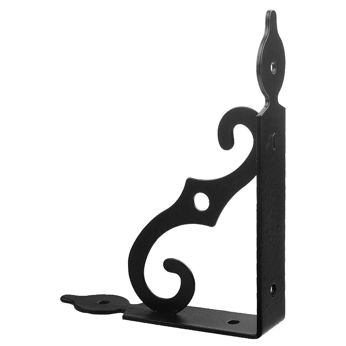 14 x 10,9 cm staffe decorative per mensole in metallo nero resistente, 4 staffe per mensole con viti, Acrux7 staffe angolari per mensole – Staffe a L resistenti