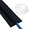 Amazon Basics Floor Cord Cover, 6ft Length, 2.6" Diameter, Cable Protector, Black