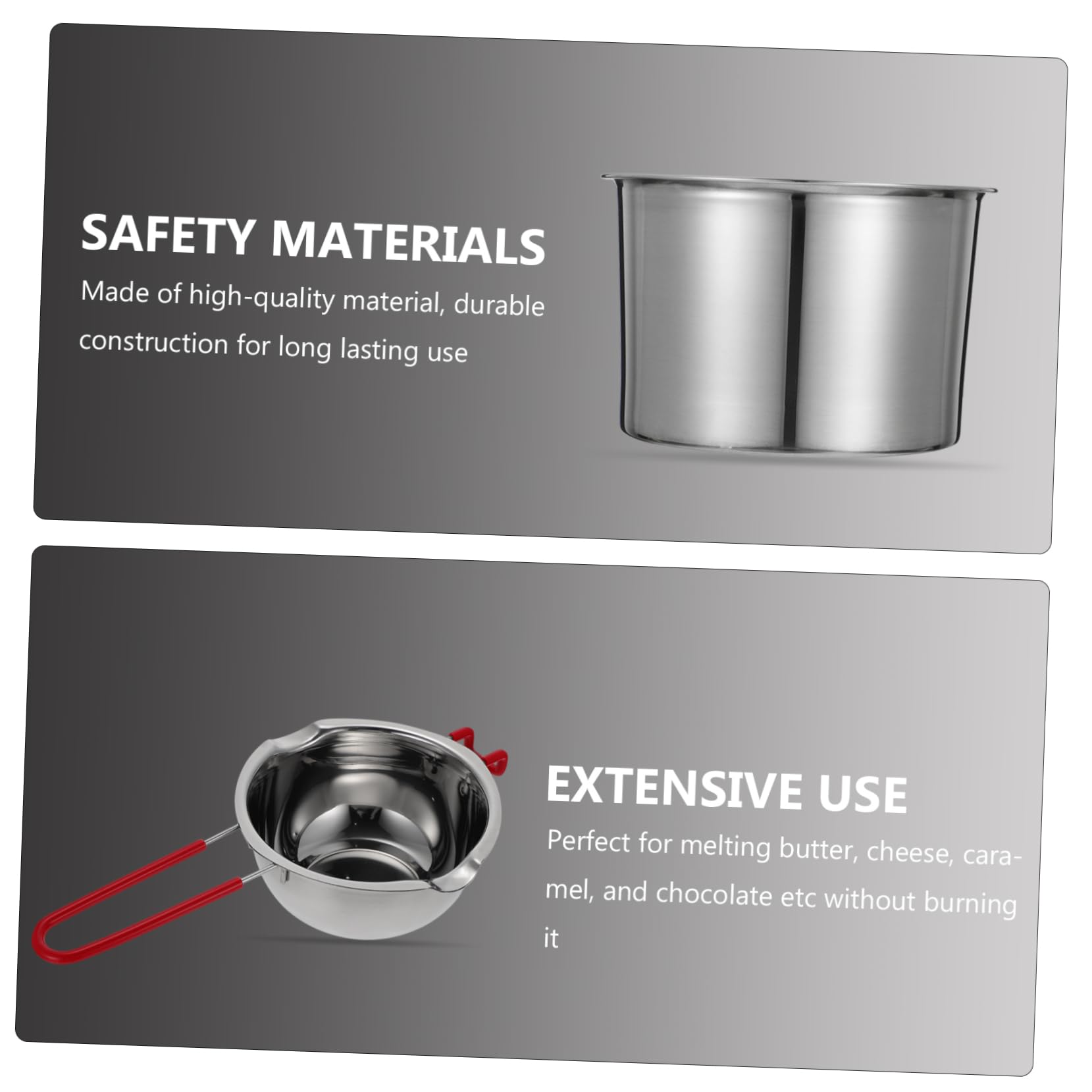 ibasenice 1set Stainless Steel Cheese Melting Pot Material Capacity Compact Outdoor Cookware for Melting Butter and Cheese for Hiking and Home Baking