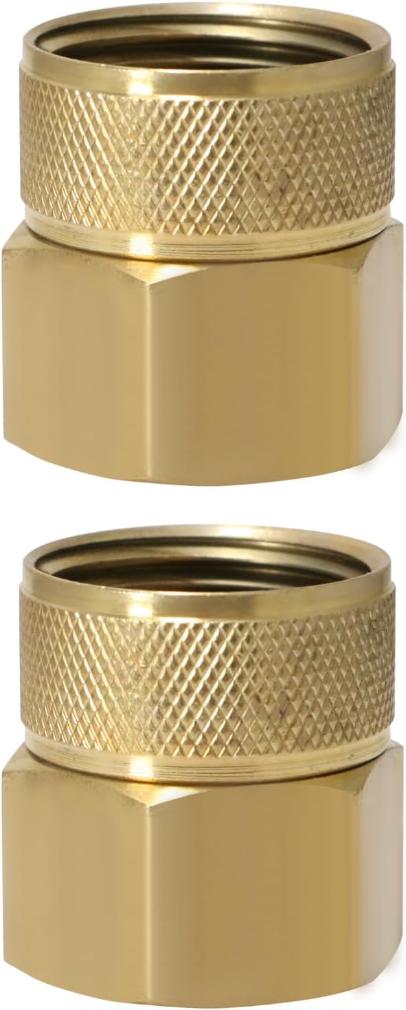 2 PIECES XFITTING 3/4" FHT GARDEN HOSE X 3/4" FNPT FEMALE SWIVEL ADAPTER, BRASS, GARDEN HOSE CONNECTOR