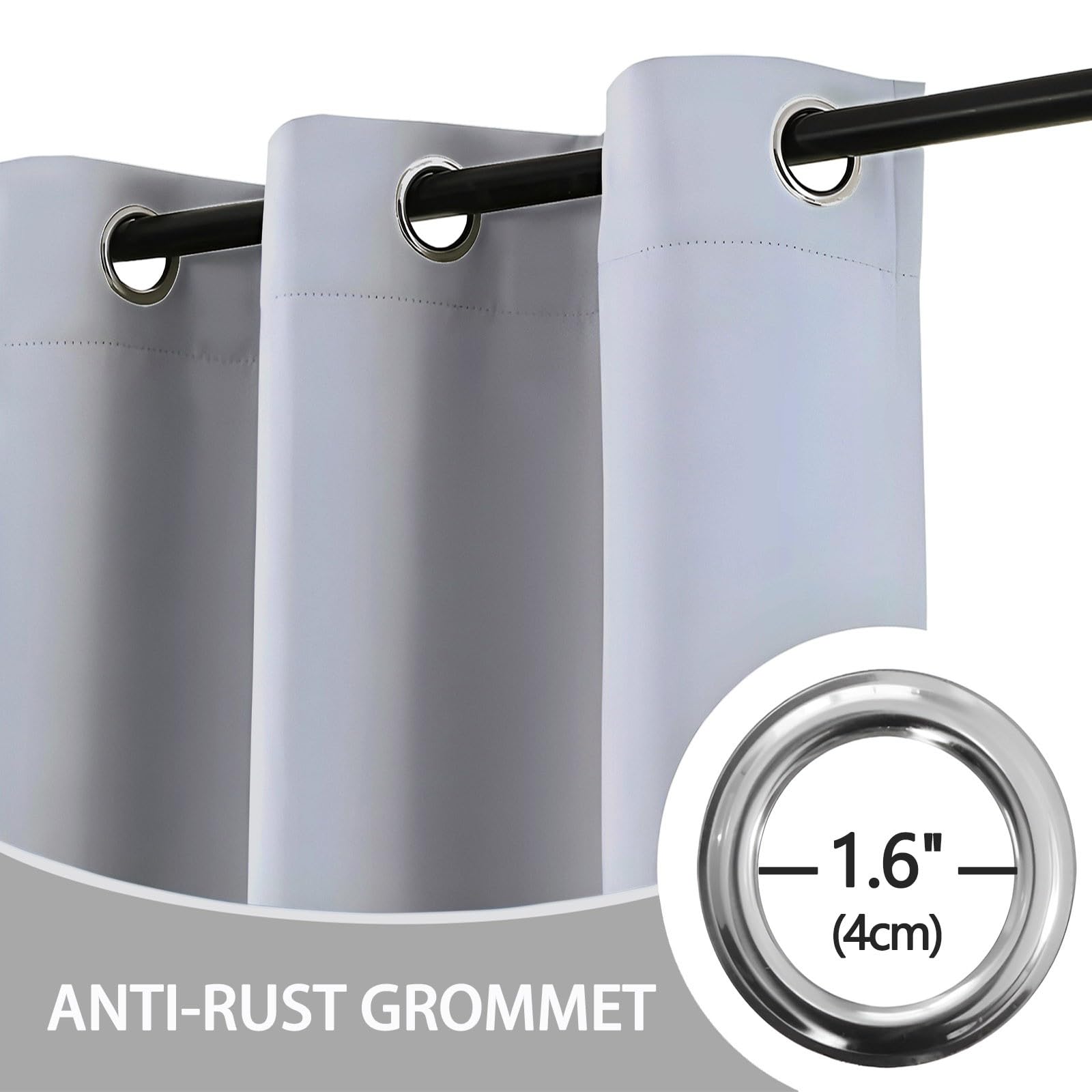 Rideaux Isolants 110L X 215H cm (2 Panneaux), Design Géométrie Simple Ondes Tenture Opaque Anti-Chaleur pour Chambre Principale, Gris Jaune