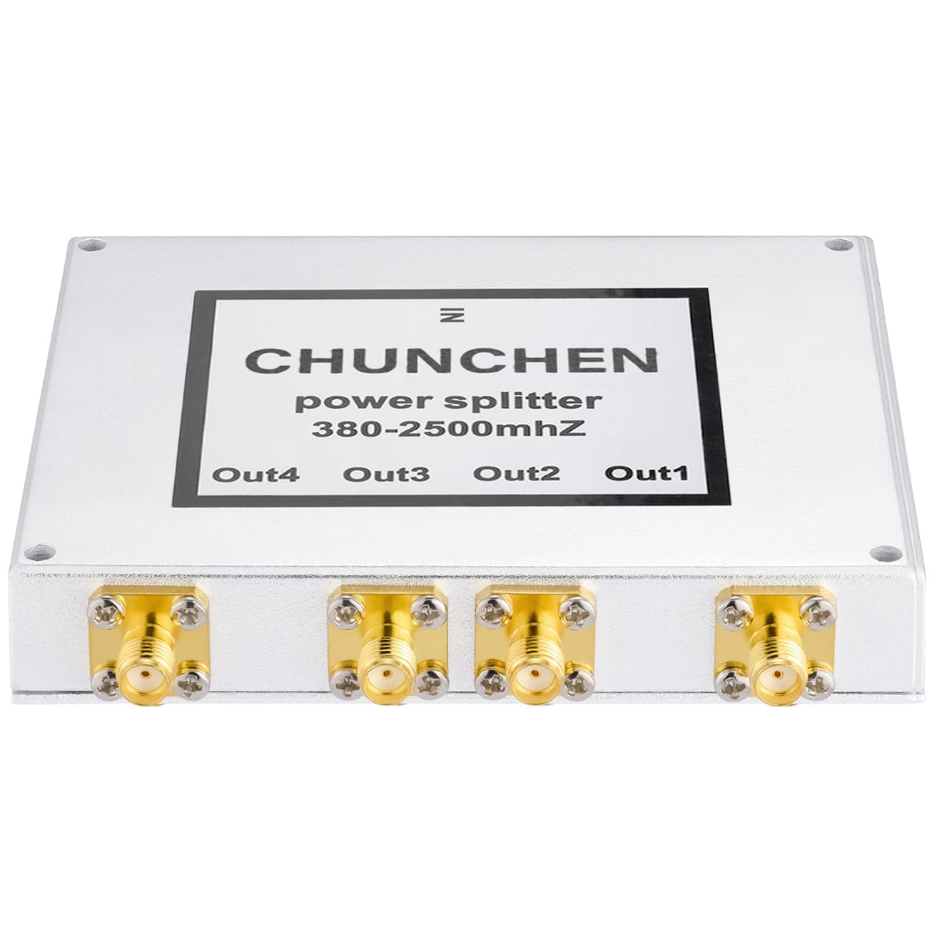 Conector SMA hembra de 4 vías, divisor de potencia de 50 ohmios, divisor de señal de 380 MHz-2500 MHz, divisor de señal de cable, 1 entrada y 4 salidas para cable de antena