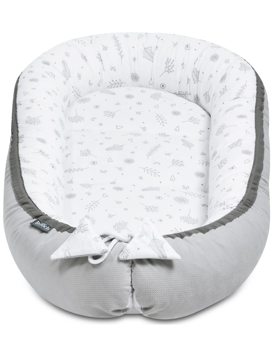 Bellochi Growing in style Gniazdko dla niemowląt klasy premium, dla noworodka, 90 x 60 x 12 cm, 100% bawełna, gniazdo dla niemowląt, dla chłopca, dla dziewczynki, akcesoria dla niemowląt - Copse