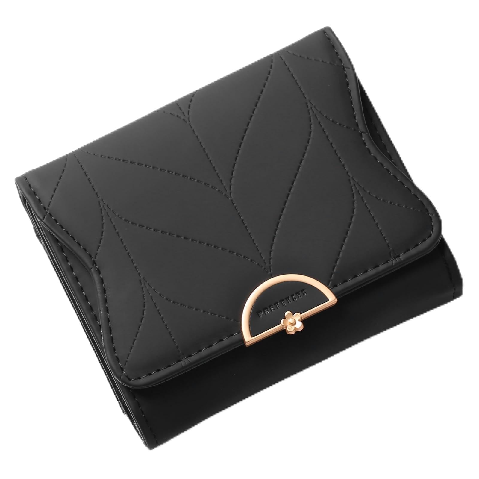 SENDEFN Ladies Purse RFID Blocking Purses for Women Small Bifold Compact Wallet for Women with Card Slots and Zip Coin Pockets