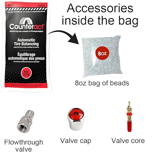 Miniatura 2 de Counteract 8OZ-B4 - Cuentas de equilibrio de neumáticos y ruedas de fuerza centrífuga  Vehículos todoterreno, neumáticos de camiones ligeros y