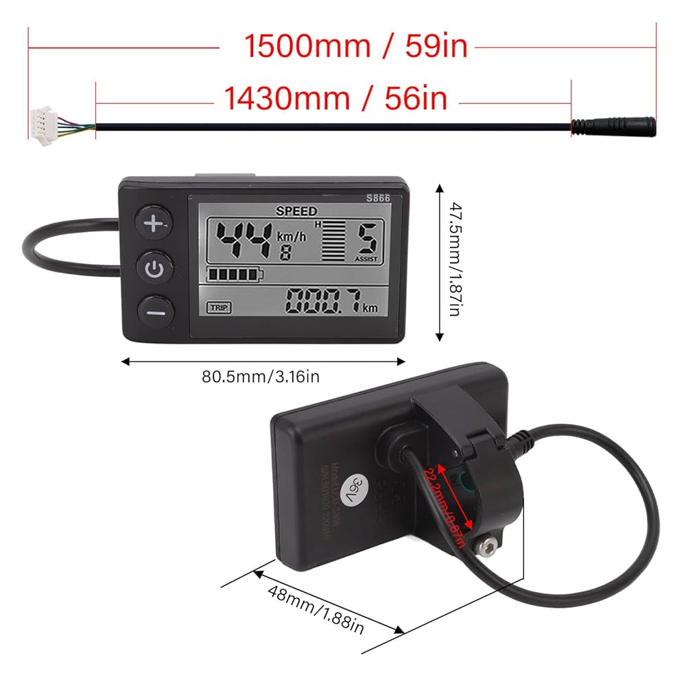 電動自転車 LCD ディスプレイ 2スピードコントロール メーター 電動自転車 LCD ディスプレイ 2スピードコントロール メーター