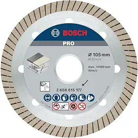 Bosch Disco Diamantado PRO Porcelanato Turbo 105 x 20mm