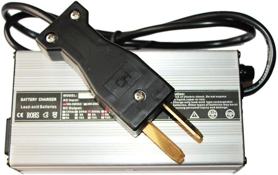 36 Volt Golf Cart Portable Charger 36 Volt 5A Battery Chargers Trojan Golf Cart Batteries Golf Cart Accessories with Crows Foot Plug for Ezgo Yamaha Club Car TXT Super Hauler