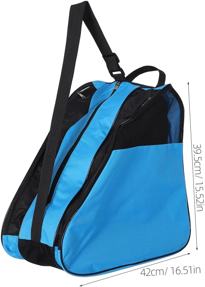 Roller Skates Storage Bag Multi-compartment Inline Skate Backpack Stylish Shoulder Bag and Roller Shoes Convenient Carrying for Skating Gear Mesh