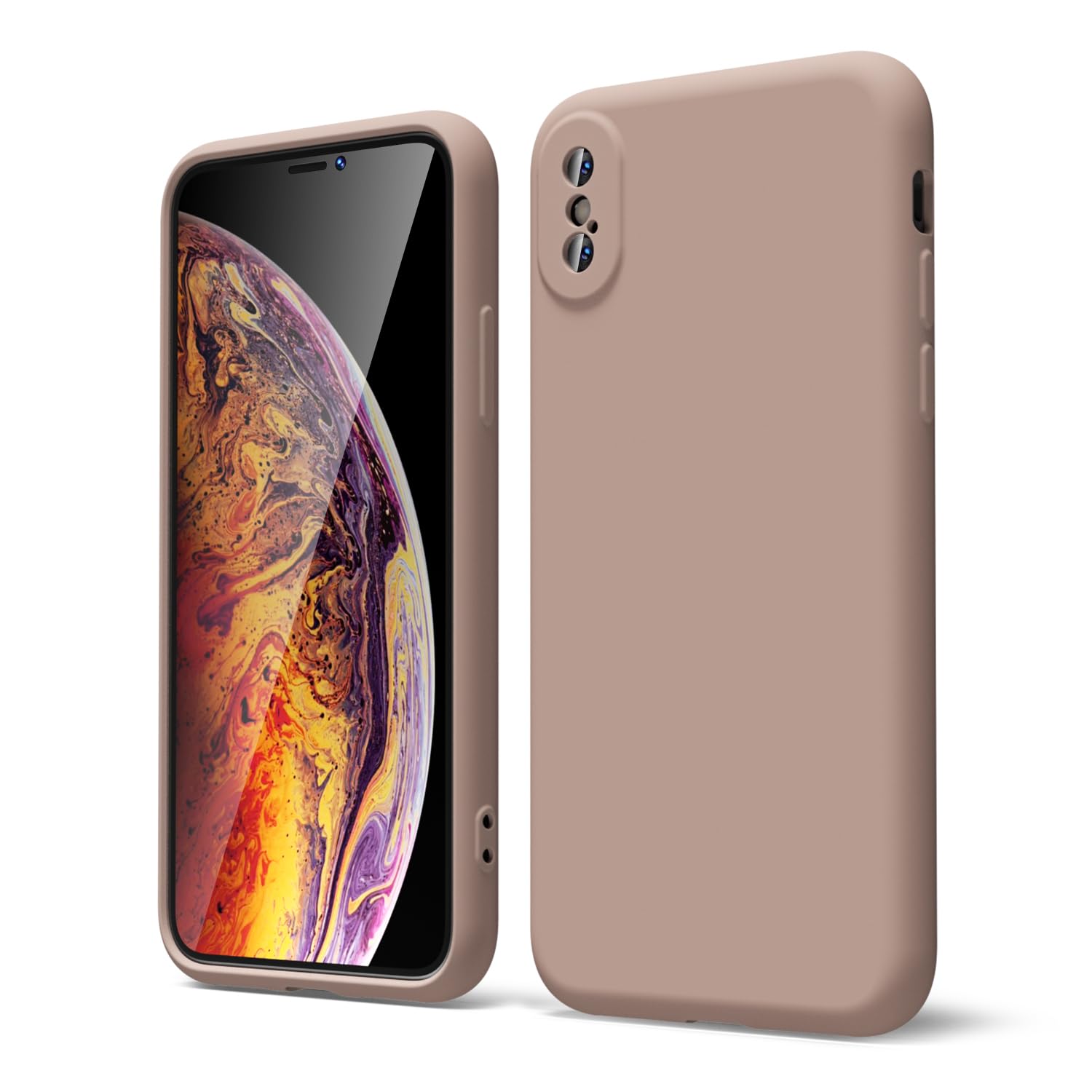 oakxco for iPhone 16 Pro Max Case Liquid Silicone, Soft Rubber Gel Elegant Aesthetic Basic Simple Cover, Cute Thin Slim TPU Matte Solid Color Plain Smooth Case for Women Girl, Light Pink — view 1754