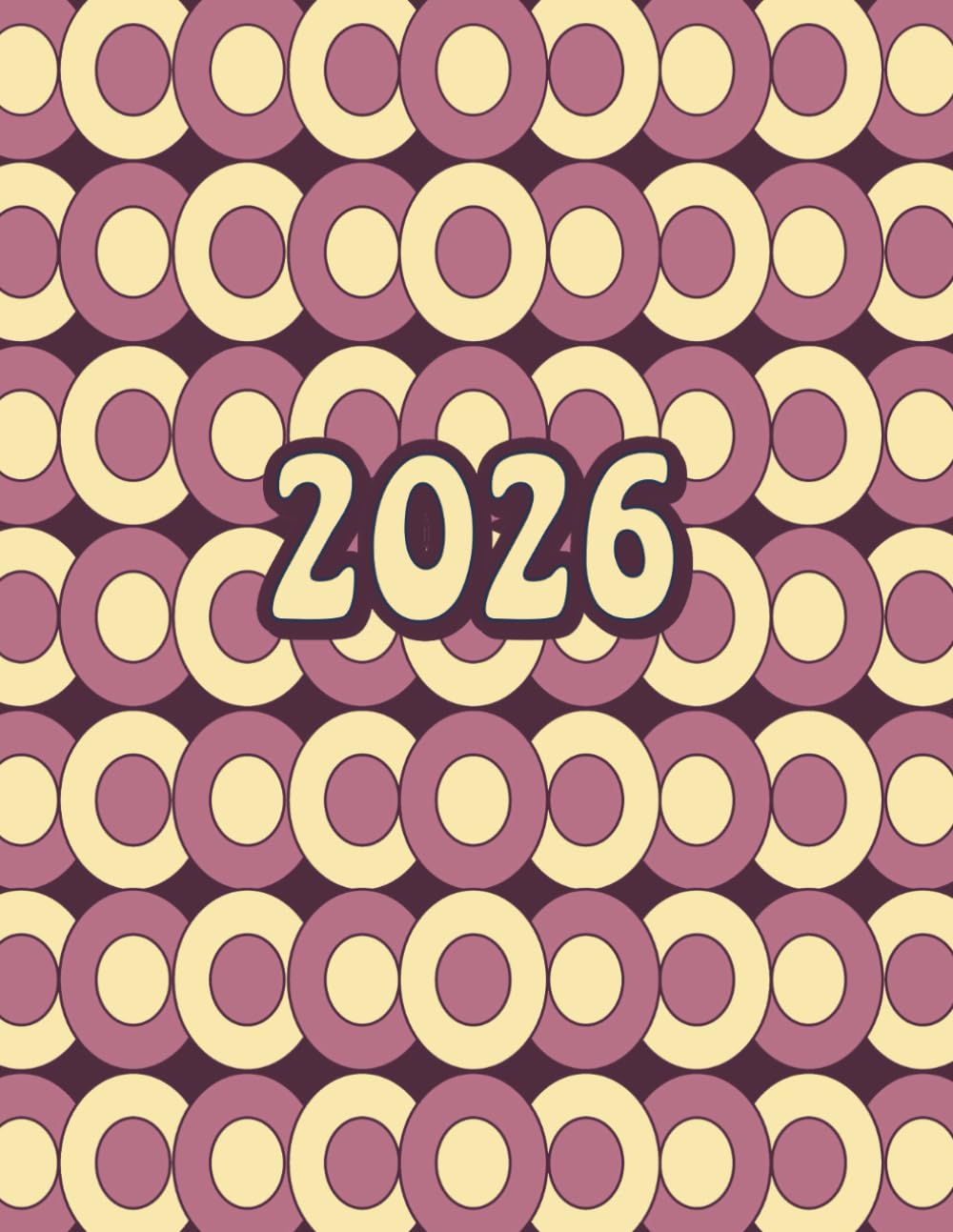 2026: Large Monthly Calendar Planner – With Geometric Adult Coloring Pages With Mindfulness Affirmations