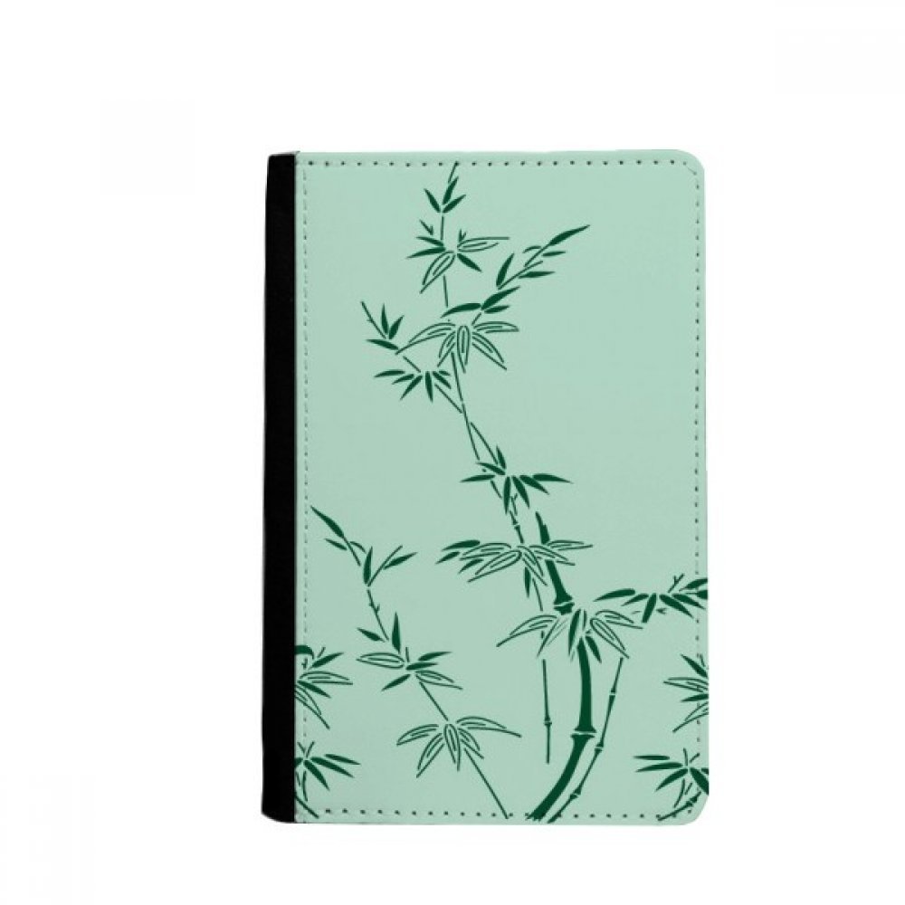 Painting Japanese Culture Bamboo Passport Holder Notecase Burse Wallet Cover Card Purse