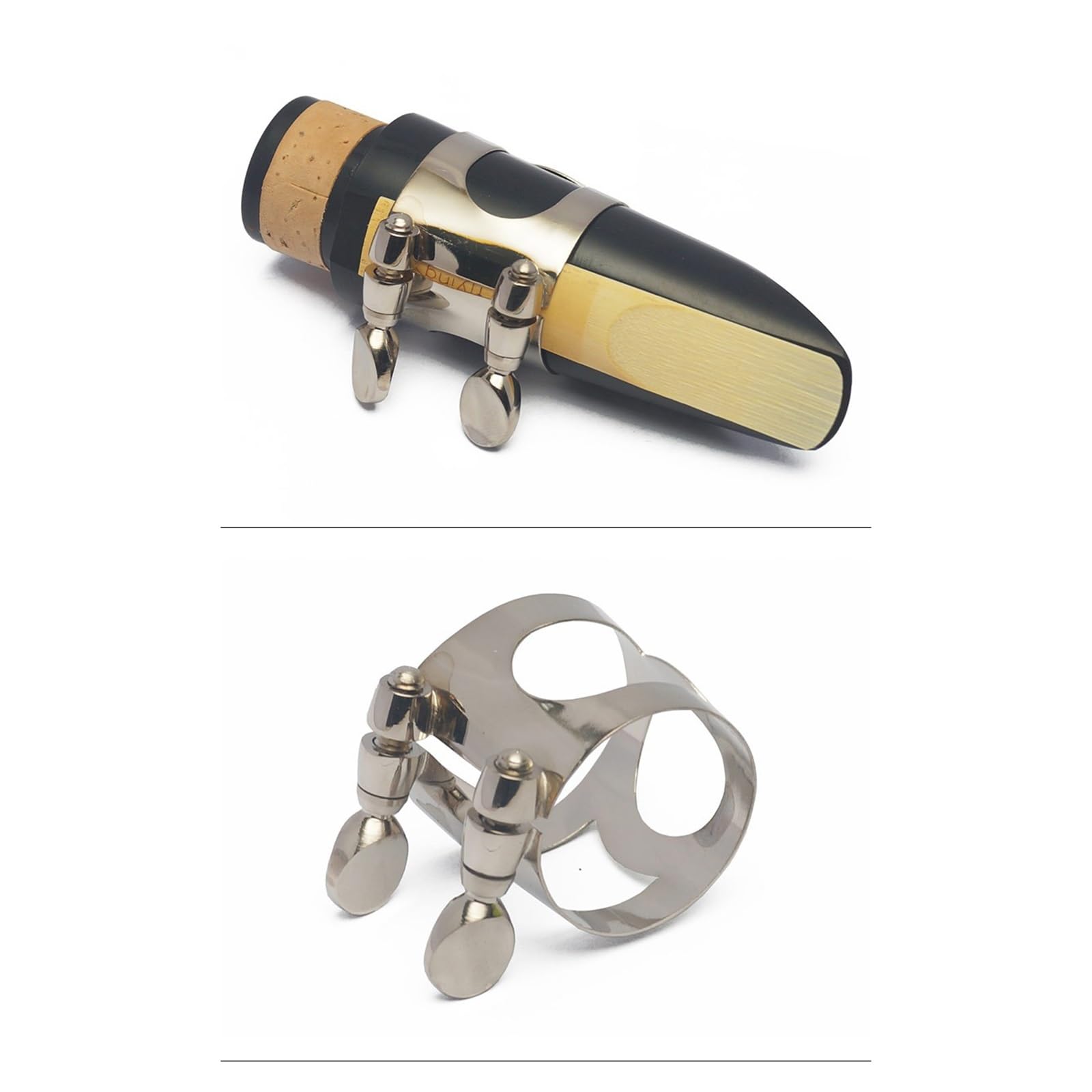 Piezas de repuesto para clarinete Boquilla de plástico para clarinete simple en si bemol, boquilla original, juego de 4 boquillas(Set)
