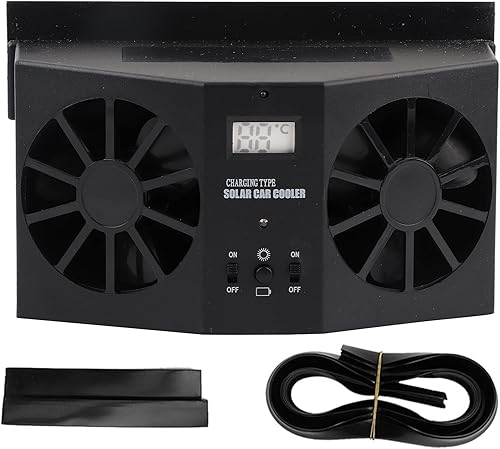 Purificador de aire para automóvil, ventilador de escape de ventana con energía solar para automóvil, ventiladores de radiador de ventilación de