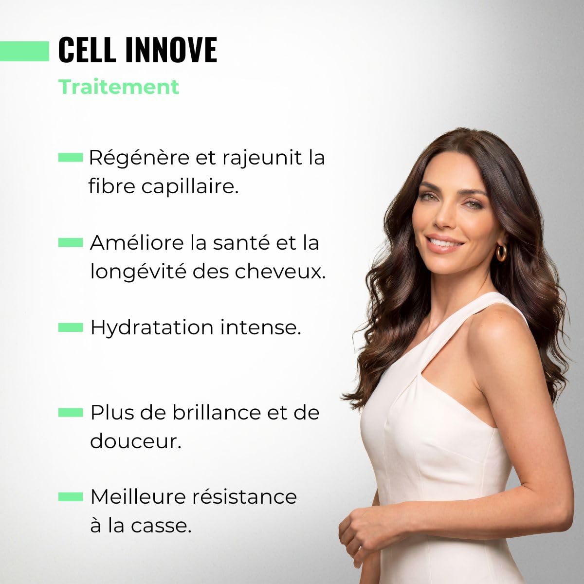 abril et nature - Set de Soins Capillaires Professionnels Régénérants - Cell Innove - Pack Shampooing, Masque et Sérum pour Cheveux - Avec Cellules Souches Végétales - Régénère et Rajeunit - 550 ml