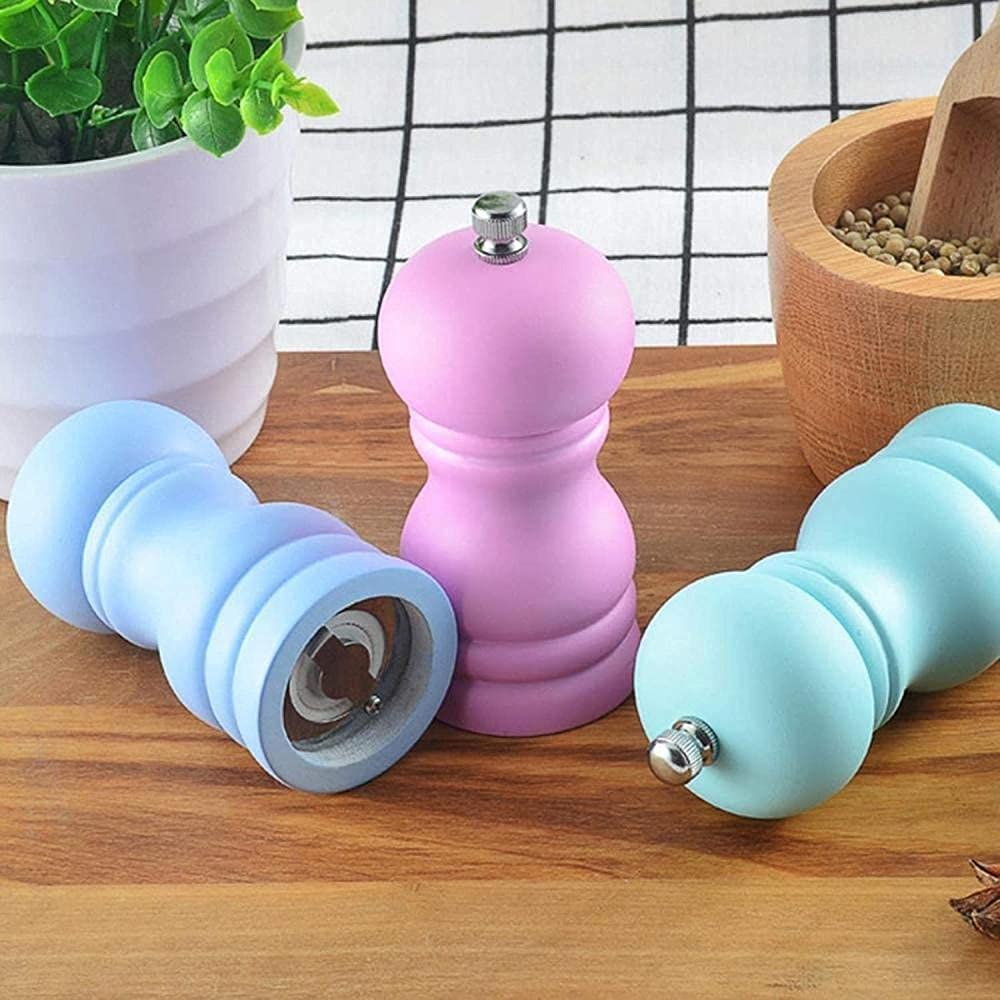 Młynek do soli i pieprzu, młynek do pieprzu Solniczka i pieprzniczka Drewniany ręczny gruby młynek do soli i pieprzu Regulowany młynek ceramiczny Młynek do przypraw Camping Kuchnia Restauracja (2 zest