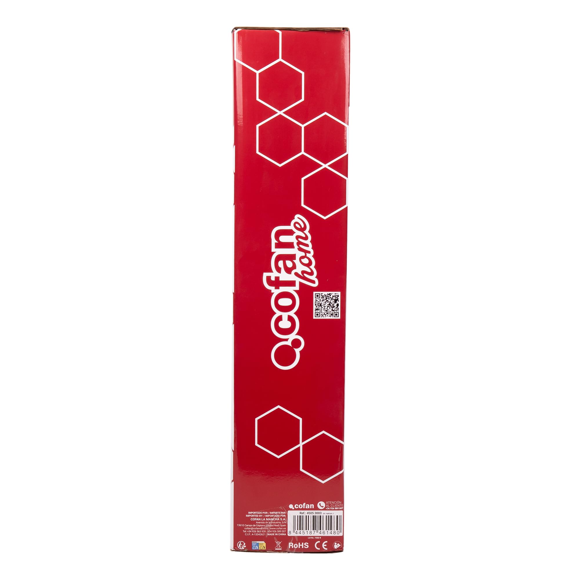 Cofan Radiador de aceite de 1500 W | 7 elementos | 3 niveles de potencia | Con termostato y ventilador | Protección antivuelco | 37 x 24 x 65 cm