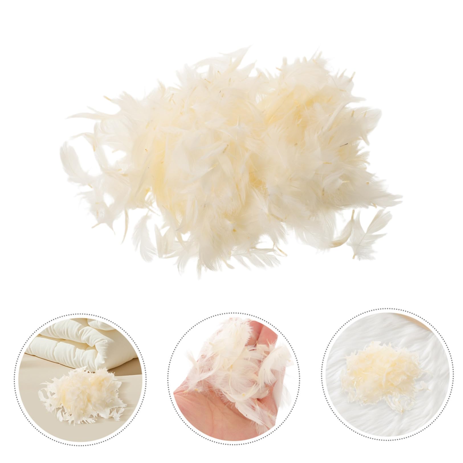 Imbottitura 1kg in Bianca Piuma D'anatra Naturale per Cuscini