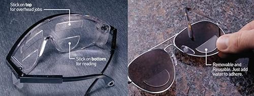 Miniatura 9 de Calabria Hydrotac OPTX 2020 - Lentes de lectura bifocales con lupa adhesiva, lupa adhesiva, lupa reutilizable