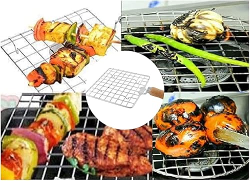 Miniatura 7 de Red de asado cuadrada de acero inoxidable Parrilla Roti Jali Chapathi Parrilla - 1 unidad