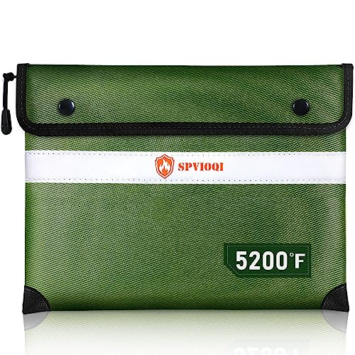 Upgraded Fireproof Document Bag 5200°F -Heat Insulated, Water Fire Proof Bag With Zipper, 8 Layers Of Functional Materials, 14.2 X 11” Fire Proof Money Bag For Cash, Important Documents And Valuables #TOP3