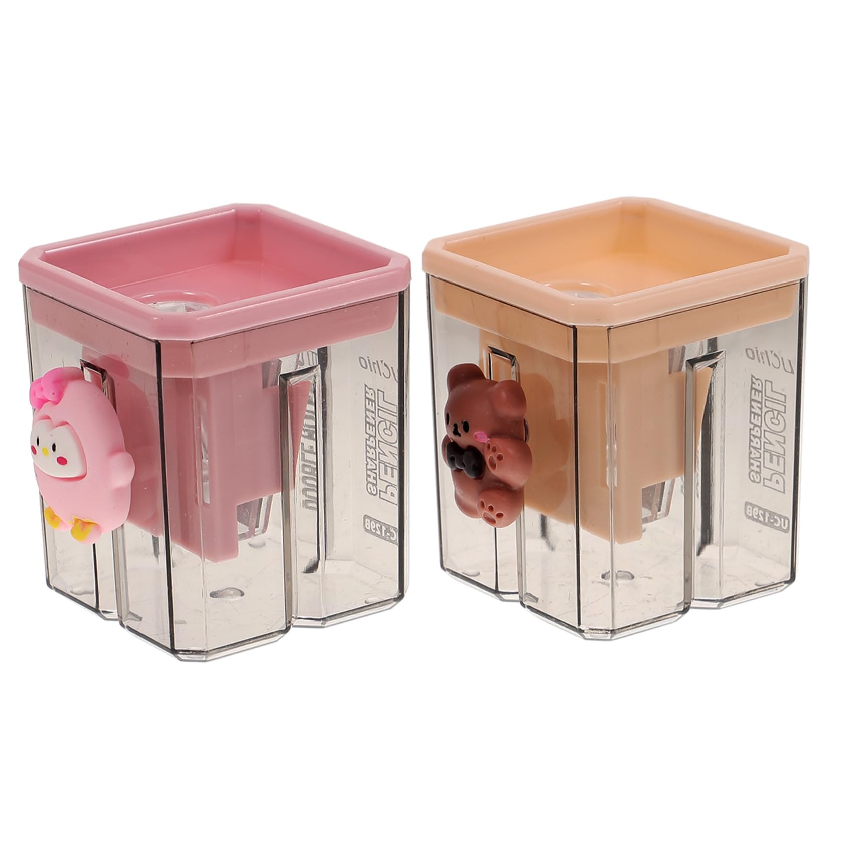 Angoily 2 Pezzi Temperamatite Manuale per Design Cartone Animato Temperamatite per Forniture Scolastiche e Creatività Infantile