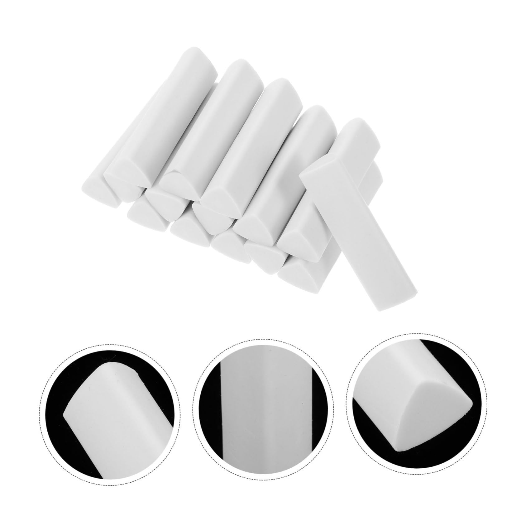 75 Pièces Gomme Crayon Triangulaire Silencieuse pour Garçon Fille Effaçage Précis sans Débris Ergonomique Réutilisable pour Bureau École et Dessin