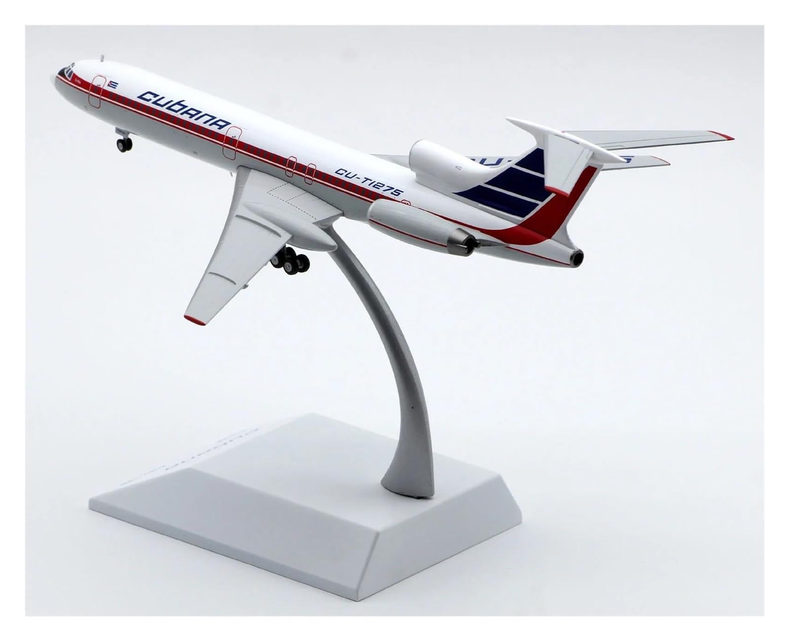 Modèle avion airlines Tu-154M 1:200 en alliage moulé sous pression avec support d'affichage