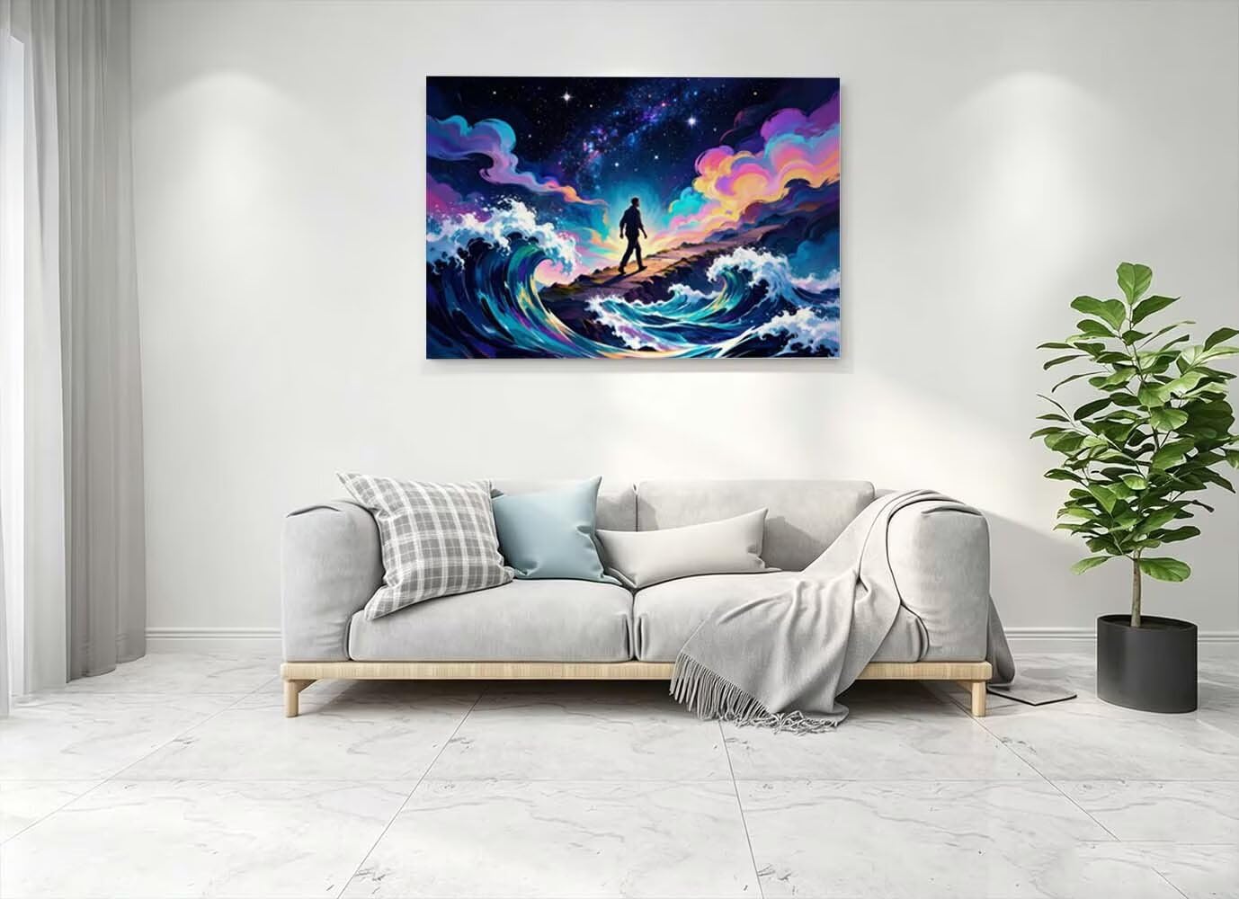 Mężczyzna obraz "zrób to sam", obraz diamentowy 2 sztuki, 95 x 70 cm, L