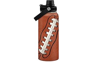SANDJEST Football Team Water Bottle - 32oz Travel Stainless Steel Insulated Sports...