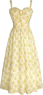 Floral Corset Dress Summer Dresses for Women 2025 Milkmaid Dress Cottagecore Fairy Dresses - Buy now