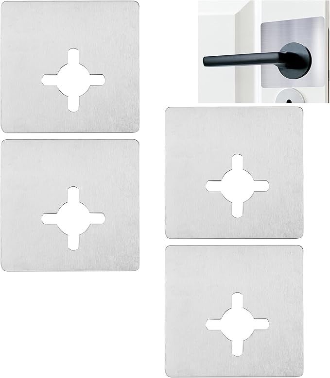 UFURMATE Door Lock Repair Plate, 4Pcs Stainless Steel Door Knobs Fixing