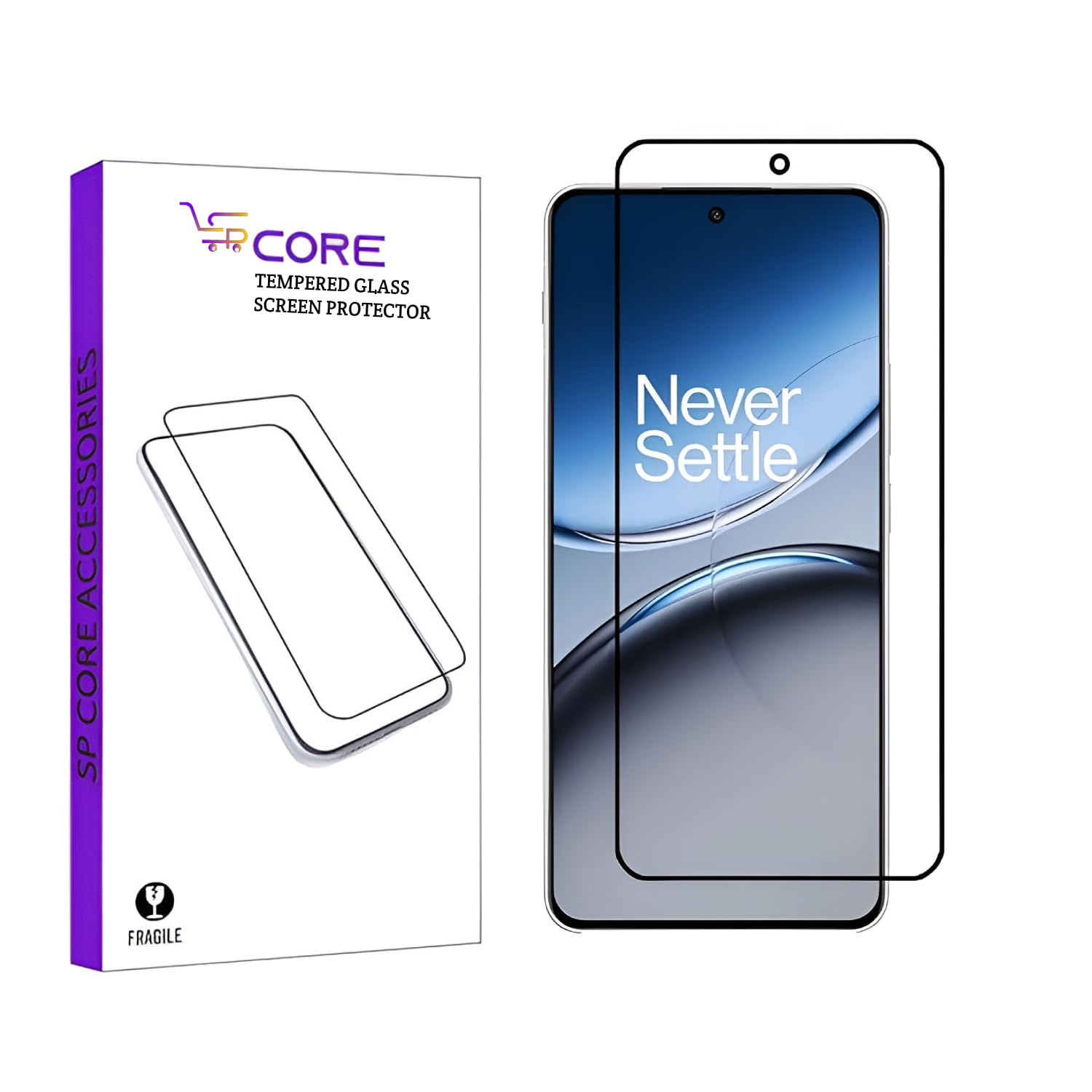 SPCORE Tempered Glass Screen Protector Compatible for Oneplus Nord 4 (Black) with Edge to Edge Coverage and Easy Installation kit (B0D9JZM939) Amazon Price History, Amazon Price Tracker